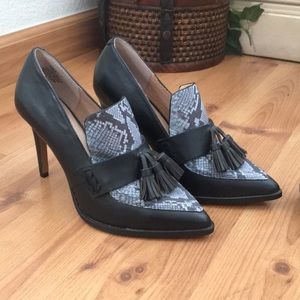 Size 6 leather heels from H&M